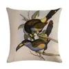 Cubierta de pájaros de almohada Hermosa alas ngel decoración de sofás para el hogar de lino cintura de soporte de cintura de algodón 45x45cm zy309