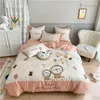 Ensembles de literie 4-7pcs Baby Cartoon Counterter Set King Size brodery Quilts Couchet Cover Euro Feuille