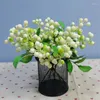 Flores decorativas 10pcs/lote artificial Berry Pick Flower Stem Decoração de decoração de casa móvel para casamento e Natal