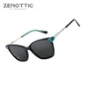 Solglasögon Zenottic 2024 Fashionacetat Polariserad för kvinnor Retro Square Shades UV Protection Ladies Cateye Sun Glasses YD1156