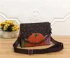 Bolsas de grife de designer Pumpkin Saco de ombro impresso Bolsa de corpo transversal com zíper da carteira de luxo Bolsa feminina Bolsa de transporte de bolsas de transporte