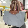 Kadın Hambraj Çantaları Katlanabilir Tote Çanta İşlemeli At Çapası Omuz Çantaları Klasikler Banliyö Çanta Seyahat Plaj Çantaları