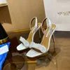 Задняя ремень Aquazzura Sandals Mules Вечерние туфли хрустальные накачивание насосы женщины открыты