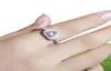 Вечная настоящая твердая 100 925 Серебряные обручальные обручальные кольца для женщин Люблю сердце 187CT Смоделированное бриллиантовое кольцо ювелирные изделия SI4587211