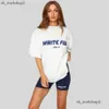 White Foxx Shirt Designer de camiseta Cores sólidas de mangas curtas femininas para esportes e lazer Tops de algodão alfabeto ioga estampada Sports Sports Sleeves 729