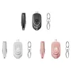 Rings Mini Keychain Power Bank 2 Output Interfaces 5V 1200mAh Backup Power Bank Retractable Plug Waterproof Phone Charging Accessories