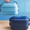 Tischgeschirr tragbarer versiegelter Lunchbox Doppelschicht -Leckschutz Mikrowelle Safer Lagerbehälter für Home Office School