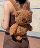 Schooltassen damesbeer pluche poppen schoudertas meisje schattig cartoon rugzak cadeau