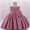 Girl Dresses Summer Dress Dress Bow Princess 1 ° compleanno Battesimo per bambini per bambini Born Borning Wedding Girls Cloods