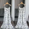 Casual Dresses French Romantic Floral Print Sling Dress For Ladies 2024 Summer Women Sweet Slim Sexy Backless Axless