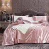 Bedding Sets High-End Embroidery Four-Piece Set Heavy Silk Satin Duvet Cover Bed Sheet Mulberry Comforter