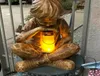 Scorci di God Boy Statue Easter Garden Decoration Ornament con energia solare leggera a LED 2103187389886