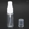 Botellas de almacenamiento Top ofrece 500 paquetes de plástico transparente de 500 spray de niebla fina con tela de limpieza de microfibra 20 ml recipiente recipiente perfecto