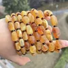 100% echte Bernsteinarmbänder für Unisex einzigartige unregelmäßige Perlen Guter Geruchsduft Rohes Natursteinheilungsschmuck Großhandel 240402