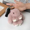 Keychains 1st Söt fluffig päls Pompon Keychain Car Key Chain Jewelry Gift Trinket Women Claw Tag For Girls Bag