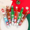 Pens 30Pcs/Lot Cute Cartoon Christmas Themes 10 Colors Ballpoint Pen Kawaii Santa Elk Snowmen Tree Multicolor Pens School Stationery