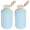 Vloeibare zeepdispenser 2 pc's herverpakte lotion fles reisflessen plastic shampoo met deksels lege distribeerbaar