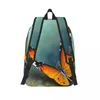 Backpack Men Women Large Capacity School For Student Beautiful Flying Plain Tiger Butterfly With Soft Shadow Bag