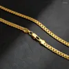 Pendant Necklaces Wedding Fashion Exquisite Charms 5MM Gold Color 18K-stamped Necklace Cute Women MEN Classic Models Jewelry Gift LN042