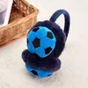 Bambini carini per le orecchie da calcio inverno Viaggio all'aperto Auricolare a prova di freddo Abbassamento auricolare caldo per le auricolare per le orecchie da bambino 240328