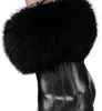 Winter black sheepskin Mittens Leather Gloves For Women Rabbit Fur Wrist Top Sheepskin Gloves Black Warm Female Driving Gloves 2012326641