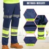 Broek aykrm reflecterende broek hivis functionele zakken slijtage veiligheids broek winterwerk mode kleur kleur 5xl