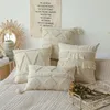 Pillow 1Pc Beige Soft Plush Throw Cover Sofa Office Home Decor Tassel Hug Pillowcase 45x45/30x50cm Lumbar Backrest