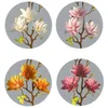 Fleurs décoratives Silk Chinois style salon décoration meubles de mariage fête artificielle fleur faux bouquet magnolia