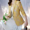 Damespakken 2024 Lente zomer Koreaanse mode dames blazer jas kant holle driekwart mouwen slanke casual blazers pak vrouw uit