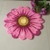 Carpets 65/90cm Chrysanthemum Flower Shaped Rug Soft Embroidered Anti-Slip Floor Mat Indoor Bedroom Coffee Table Round Carpet Home Decor