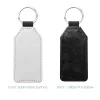 Anneaux 10pcs sublimation blancs Keychain paillette PU Le cuir de couverture de chaleur de chaleur des ornements de Noël