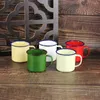 Massen Party Tasse Geschenke Kaffee Zinn Tassen Teesaft Gedenkbecher Retro Buntes Metall Bier Camping Emaille