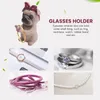 Jewelry Pouches Puppy Dog Glasses Holder Stand Eyeglass Retainers Sunglasses Display Cute Animal Design Gift (Pug)