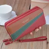 Evening Bags Women's Wallet Good Ladies Mobile Phone Long Coin Card Money Color Matching Double Zipper In Hand Strap Features 580