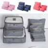 Bolsas de armazenamento 6/1pcs Bolsa de grande capacidade Viajar roupas de bagagem Roupas de triagem Organizador Definir sapatos de estojo de estojo de embalagem