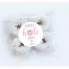 Enveloppe cadeau 50pcs Stickers de trous de beignet rose merci