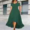 Sexy offshoulder Dress Party Wear Elegant Plus Size Summer Été Vneck Slim Fit avec Hem for Fêtes 240411