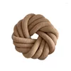枕ラムカシミアスロー枕3鎖ロープフラワーラウンドソファバックレスト手織り