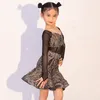 مرحلة ارتداء الطفل الوطني القياسي للرقص مسابقة Dance Dress Practice Girls Girls Latin Performance Costume 8081