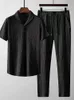 T-shirty Pants Man Casual Classic Miękkie luźne spodnie Zestaw Mężczyźni 2024 Summer Mash