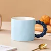 Mugs Makaron Ceramic Color Contrast Cup Little Red Book Ins Children's Day Mug Office Home Network Couple