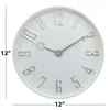 Horloges murales blanc moderne moderne horloge qa analogique avec des numéros surélevés