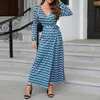 Casual klänningar gränsöverskridande geometriska tryck Slim-Fit Dress Dinner Cardigan