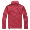 Herengeuljagen heren heren snel droge huid zonbescherming kleding paar Medels jas mode windbreaker waterdichte mannen dames jas