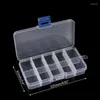 Storage Bottles Clear Compartments Plastic False Tips Box