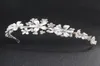 Crianças de casamento de noiva Cristal Stromestone Coroa da cabeça da cabeça Tiara Pérola Tiara Ivory Decorações de jóias brancas para cabelos JCI0685732043