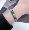 Vintage Personlig punkstil Diamond Brand Herr- och kvinnors armband unika design kubansk kedja S925 -armband