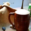 マグカップビールマグ木製カップ手作りウッドコーヒーティービッグソリッドオフィスパーティーバードリンクウェアギフト360ml