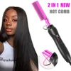 Hårrätare Flat Irons rätning Borste Uppvärmningskam Rak Styler Corrugation Curling Iron Curler 240412