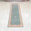 Carpets 3'x10 'Handmade Silk Carpet Blue Ruger Runner Home Decor Gallery (TJ577A)